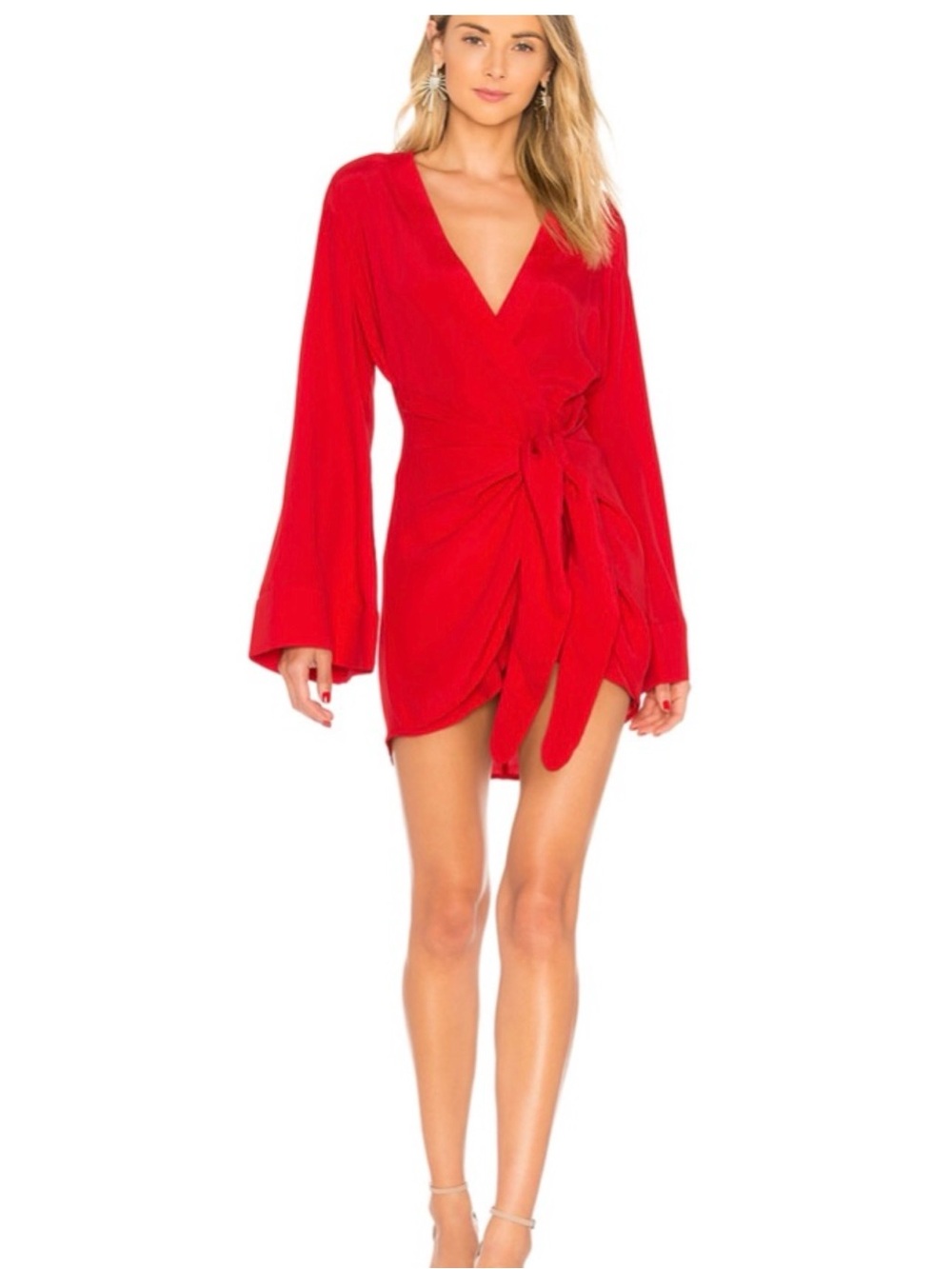 NWOT - L’Academie Red Wrap Mini Dress